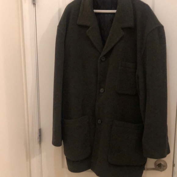Heather Green 3/4 Wool Coat - Picture 1 of 3